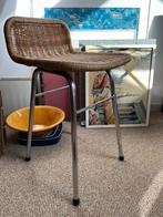 Laag vintage krukje pitrier, Huis en Inrichting, Barkrukken, 5 krukken of meer, Ophalen, Gebruikt