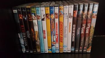 18 DVD films & 80 beschermhoezen.  beschikbaar voor biedingen