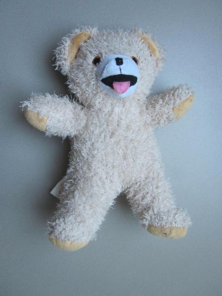 Robijn Robijntje beer beertje ruwharig roomwit gebord.ogen, Kinderen en Baby's, Speelgoed | Knuffels en Pluche, Gebruikt, Beer