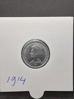 25 cent 1914 Koningin Wilhelmina, Zilver, 25 cent, Ophalen of Verzenden, Koningin Wilhelmina