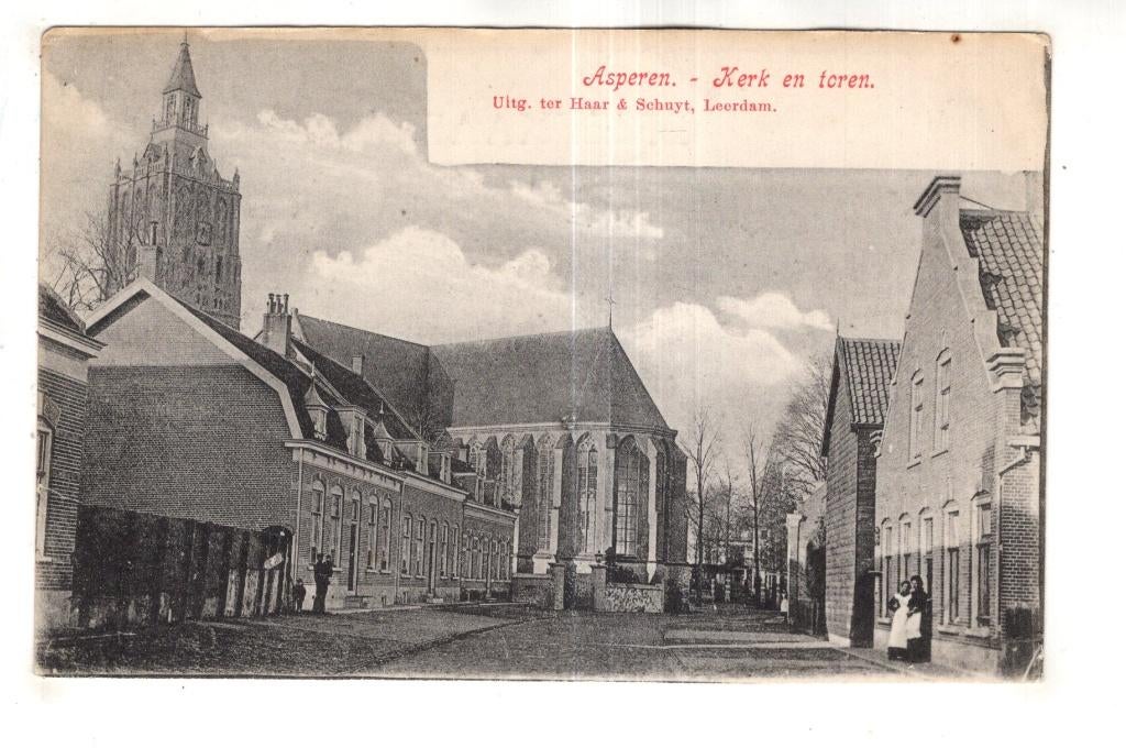 Asperen  dorp  Ter Haar  & Schuyt, Verzamelen, Ansichtkaarten | Nederland, Verzenden, Voor 1920, Ongelopen, Gelderland