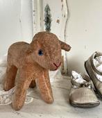 Brocante oud speelgoed Lammetje stro gevuld, Ophalen of Verzenden