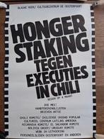 Posters Chili: hongerstaking, solidariteit, vrijheid, Verzamelen, Posters, Ophalen of Verzenden, Gebruikt, Rechthoekig Staand