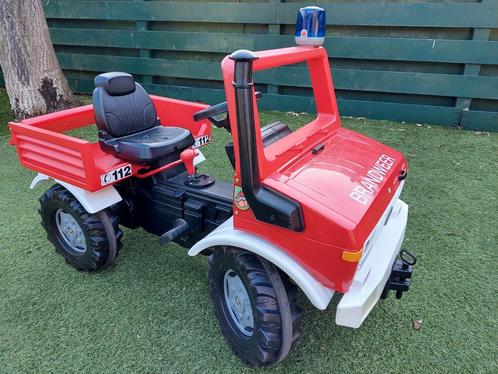 Rollytoys Unimog brandweer met versnelling, rem & zwaailicht, Kinderen en Baby's, Speelgoed | Buiten | Skelters, Zo goed als nieuw