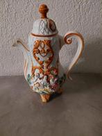 Antieke keramische theepot met engelen, Antiek en Kunst, Ophalen