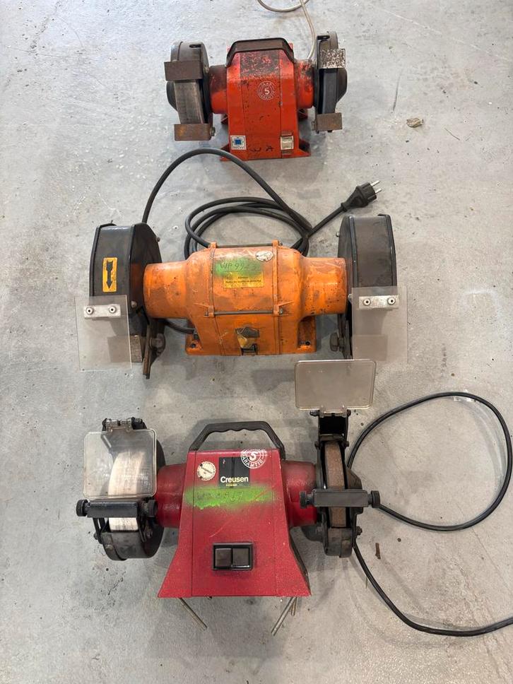 Drie Gebruikte Slijpmachines, Doe-het-zelf en Verbouw, Gereedschap | Schuurmachines, Gebruikt, Overige typen, Minder dan 600 watt