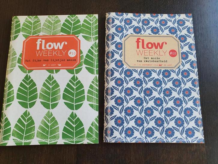 2 Flow Weekly schriftjes, Diversen, Schrijfwaren, Zo goed als nieuw, Ophalen