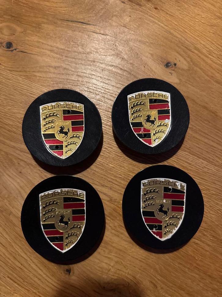 Originele Porsche Naafdoppen 9P1 601 147 A - Set van 4, Auto diversen, Wieldoppen, Gebruikt, Ophalen of Verzenden