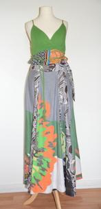 DEPT: kleurrijke linnen set maxi-rok met haltertop eu36/38, Maat 38/40 (M), Overige kleuren, Verzenden, Gedragen