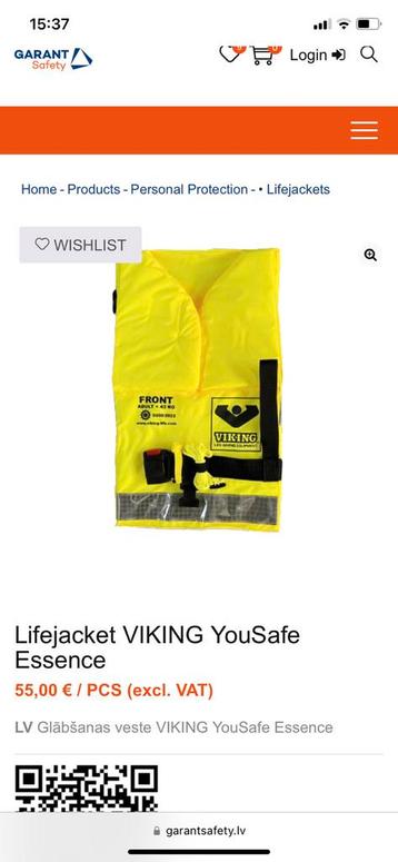 Reddingsvest Viking *NIEUW* met automatisch licht beschikbaar voor biedingen