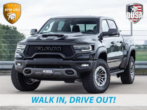 Dodge Ram 1500 6.2 V8 4x4 Crew Cab TRX Black RED ACCENT INTE, Auto's, Dodge, Bedrijf, Te koop, RAM 1500, 360° camera, 4x4, ABS
