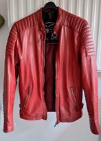 Jas rood leer heren maat M - volledig gereinigd, Kleding | Heren, Ophalen, Gedragen, Maat 48/50 (M), Rood