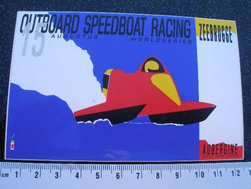 sticker outboard speedboat racing zeebrugge worldseries, Verzamelen, Stickers, Zo goed als nieuw, Sport, Verzenden