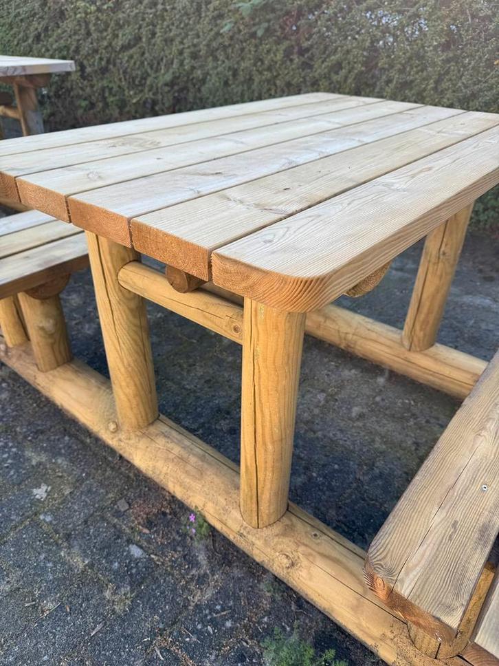 Mooie partij bostafels, Tuin en Terras, Picknicktafels, Zo goed als nieuw, Rechthoekig, Ophalen