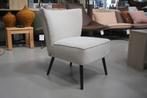 Mooie stoffen fauteuil cocktail salon grove stof naturel