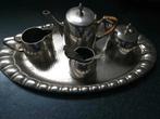 Verzilverd theeservies met dienblad en lepeltjes, Ophalen of Verzenden