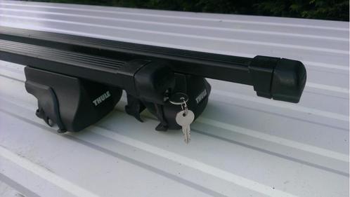Universele Thule dakdragers met slot voor open dakrailing, Auto diversen, Dakdragers, Gebruikt, Ophalen of Verzenden
