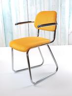 Vintage design stoel met chromen buisframe, Huis en Inrichting, Stoelen, Vijf, Zes of meer stoelen, Gebruikt, Vintage, Metaal