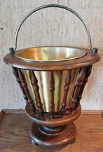 Sierlijke eikenhouten wijnkoeler – plantenbak, Ophalen, Gebruikt, Minder dan 5 flessen, Minder dan 50 cm