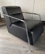 Design fauteuil leer Topform ZGAN, Huis en Inrichting, Fauteuils, Metaal, 75 tot 100 cm, Zo goed als nieuw, 50 tot 75 cm