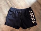 Z.g.a.n. donkerblauwe Jack & Jones herenzwemshort, maat 48, Blauw, Ophalen of Verzenden, Zo goed als nieuw, Ondergoed of Zwemkleding