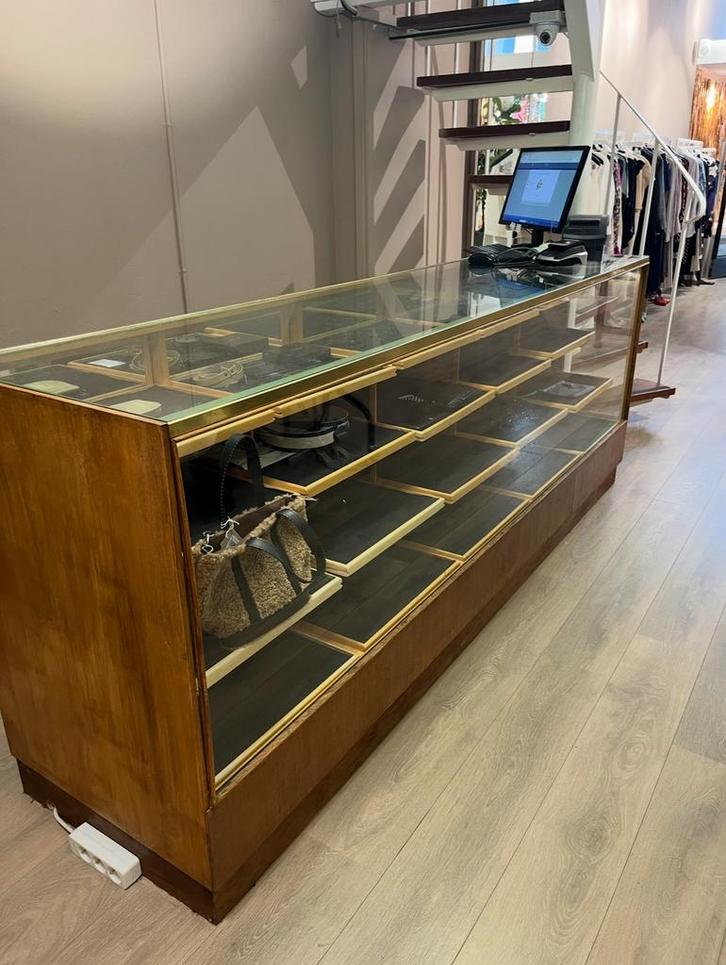 Geweldige vintage toonbank, 250x96x61, Zakelijke goederen, Kantoor en Winkelinrichting | Winkel en Inventaris, Ophalen