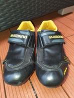 Shimano mt.40 wielerschoenen zwart leer met spd clicks, Sport en Fitness, Wielrennen, Ophalen of Verzenden, Gebruikt, Schoenen