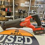 Milwaukee M18 FSZ Reciprozaag + M18 5.0 Accu, Doe-het-zelf en Verbouw, Gereedschap | Zaagmachines, Milwaukee, Zo goed als nieuw