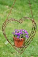 Mooi decoratief Hart Hanger, Plantenhanger, bruin roestkleur, Ophalen of Verzenden, Nieuw