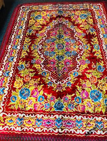 Vintage boho retro tafelkleed kleed velvet fluweel 236/176 beschikbaar voor biedingen