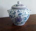 Grote voorraadpot Chinees motief, Overige kleuren, Aardewerk of Porselein, Ophalen of Verzenden, Zo goed als nieuw