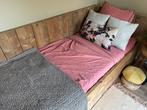 Steigerhoutenbed. Eenpersoonsbed, houten bed. Vintage bed., Huis en Inrichting, Slaapkamer | Bedden, Ophalen, 90 cm, Eenpersoons