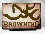 Browning metalen reclamebord / wandbord (Old Look), Reclamebord, Nieuw, Ophalen of Verzenden, Pand50