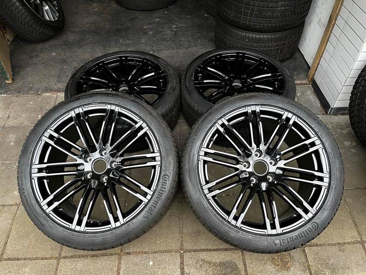 Originele Porsche Cayenne turbo velgen 21 inch winterbanden, Auto-onderdelen, Banden en Velgen, Velg(en), Winterbanden, 21 inch
