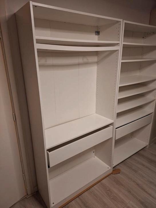 2 mooie grote Pax kasten met planken en lades, Huis en Inrichting, Kasten | Kledingkasten, Gebruikt, 200 cm of meer, 25 tot 50 cm