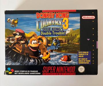 SNES Donkey Kong Country 3 –Compleet in doos met handleiding beschikbaar voor biedingen