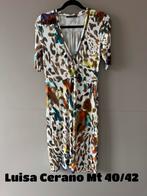 Luisa Cerano 🌹Kleurrijk Jurkje V-hals  🌹Mt 40/42, Kleding | Dames, Jurken, Overige kleuren, Maat 42/44 (L), Ophalen of Verzenden