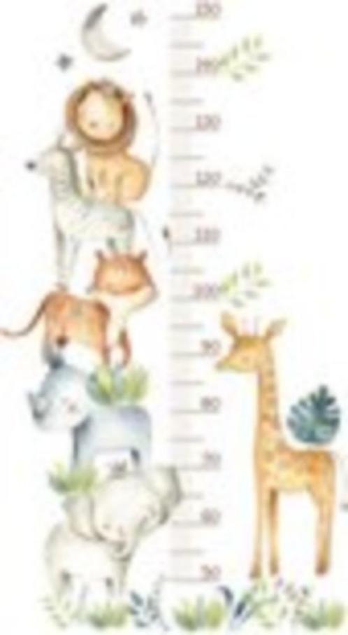 Jungle groeimeter - muurstickers olifant / giraffe / leeuw, Kinderen en Baby's, Kinderkamer | Inrichting en Decoratie, Nieuw, Wanddecoratie