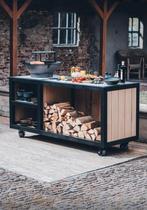 Mobiele Buitenkeuken Frame - Zwart Gegalvaniseerd, Ophalen of Verzenden, Nieuw, Gas, Vrijstaand