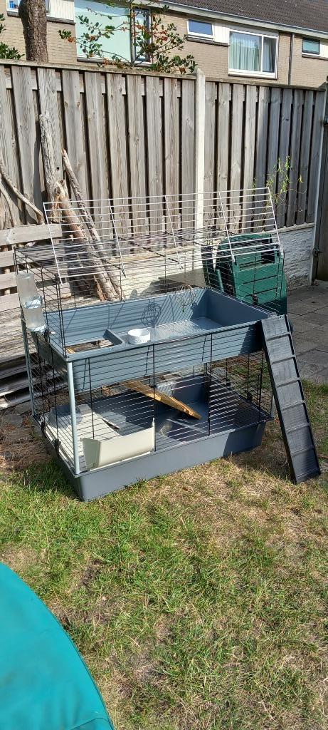 Caviaflat, Dieren en Toebehoren, Knaagdieren en Konijnen | Hokken en Kooien, Gebruikt, Kooi, 60 tot 90 cm, Minder dan 75 cm, Cavia