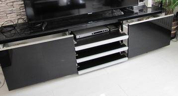 Mooi tv meubel IKEA Besta, kleur glanzend Zwart - afbeelding 2
