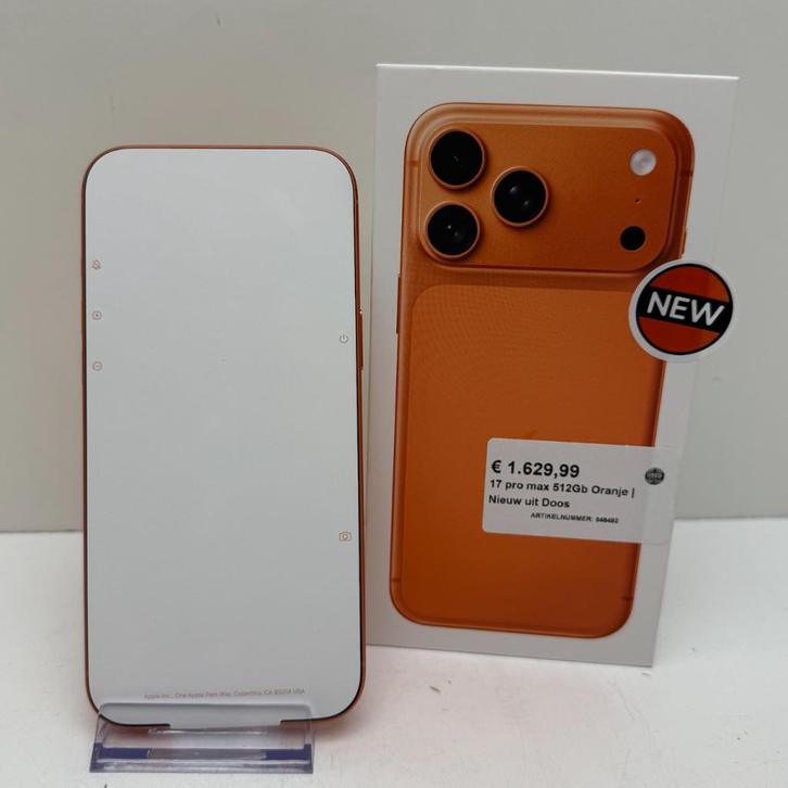 17 pro max 512Gb Oranje | Nieuw uit Doos, Telecommunicatie, Mobiele telefoons | Apple iPhone, Zo goed als nieuw