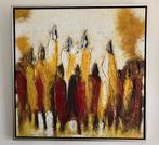 Kleurrijk schilderij Jochem de Graaf 80x80cm, Antiek en Kunst, Kunst | Schilderijen | Klassiek, Ophalen