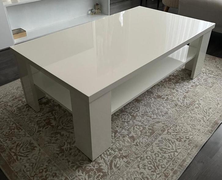 Salontafel & Bijzettafel Set - Wit, Huis en Inrichting, Tafels | Salontafels, Zo goed als nieuw, Minder dan 50 cm, 50 tot 100 cm