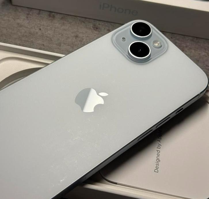  Apple iphone 15 Blue 128GB, Telecommunicatie, Mobiele telefoons | Apple iPhone, Zo goed als nieuw, 128 GB, Zonder abonnement