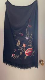 Mooie zijden rok zwart met borduursel, Kleding | Dames, Rokken, Ophalen of Verzenden, Zo goed als nieuw, Maat 36 (S), Zwart