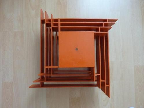 lamp hangend plafond uniek 1 enkel exemplaar retro oranje, Huis en Inrichting, Lampen | Hanglampen, Gebruikt, Minder dan 50 cm