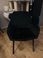 Zwarte Velvet Stoel 4 stuks, Ophalen, Zwart, Zo goed als nieuw, Eén