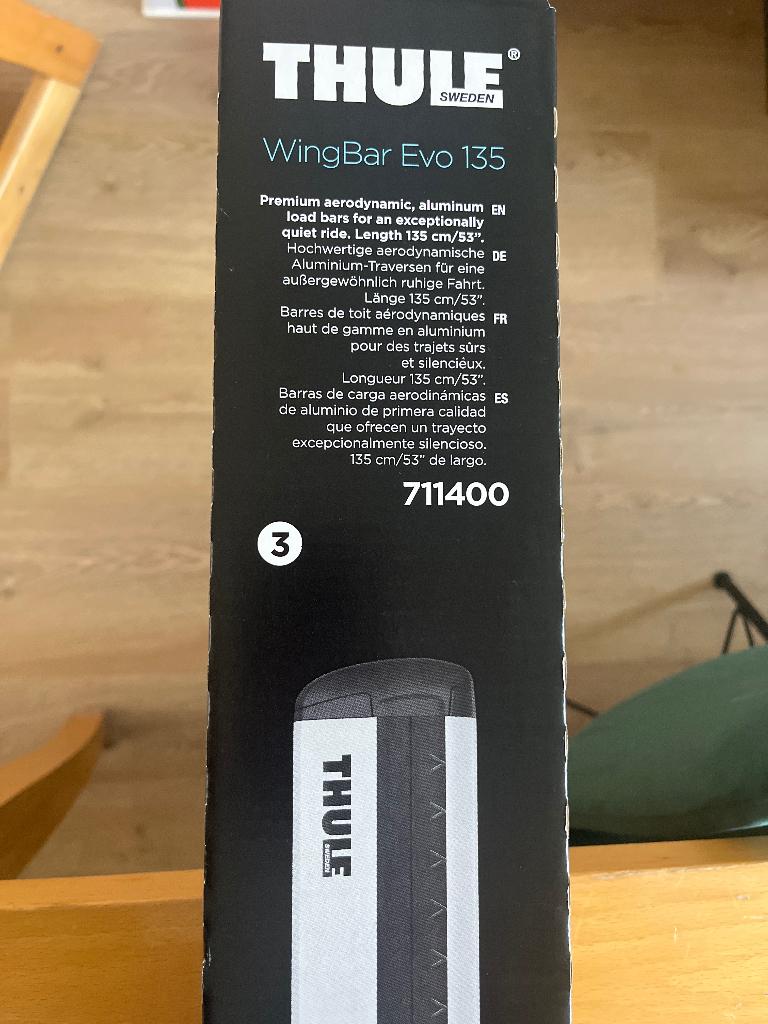 Te huur: dakdragers Thule Wingbar Evo 135, Auto diversen, Dakdragers, Ophalen, Zo goed als nieuw