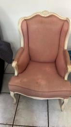 Roze fauteuil, Ophalen, Minder dan 75 cm, Zo goed als nieuw, Stof